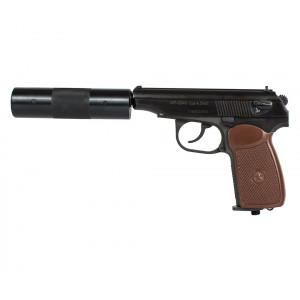 Пневматический пистолет Baikal МР-654К-22 (ПМ, с глушителем)